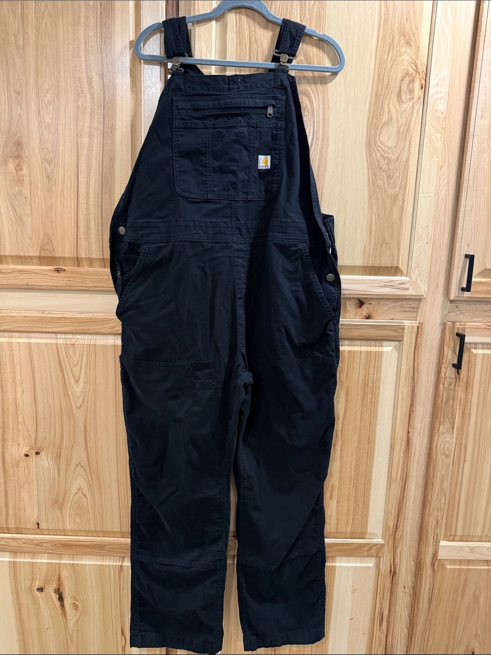Women’s XL Carhartt Rugged Flex Loose Fit Canvas Black Women’s Bib Overalls